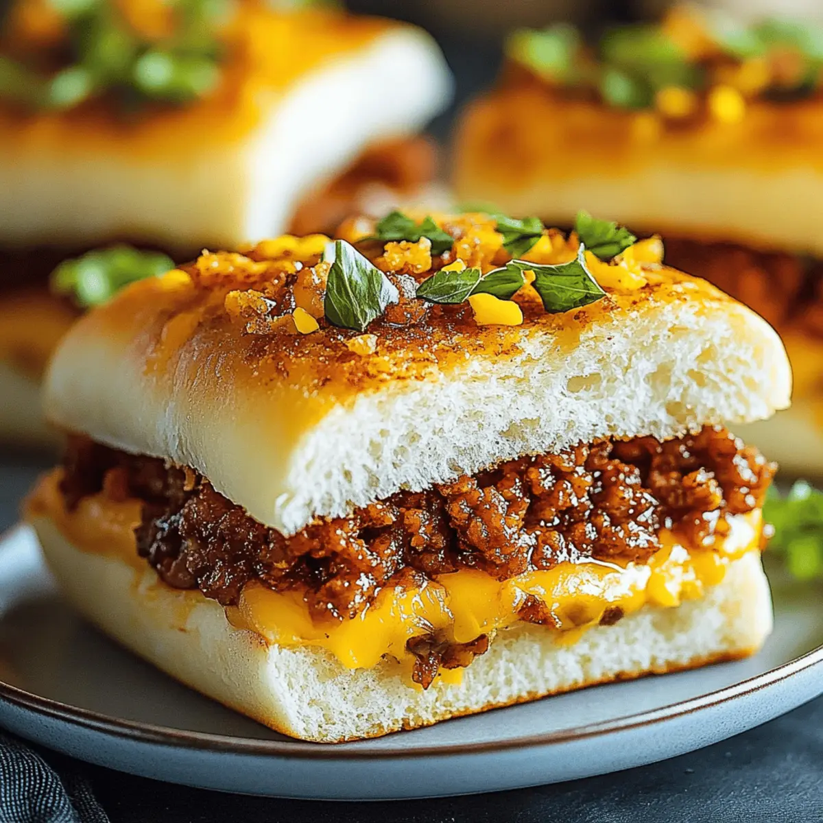 Cheesy Sloppy Joe Sandwiches