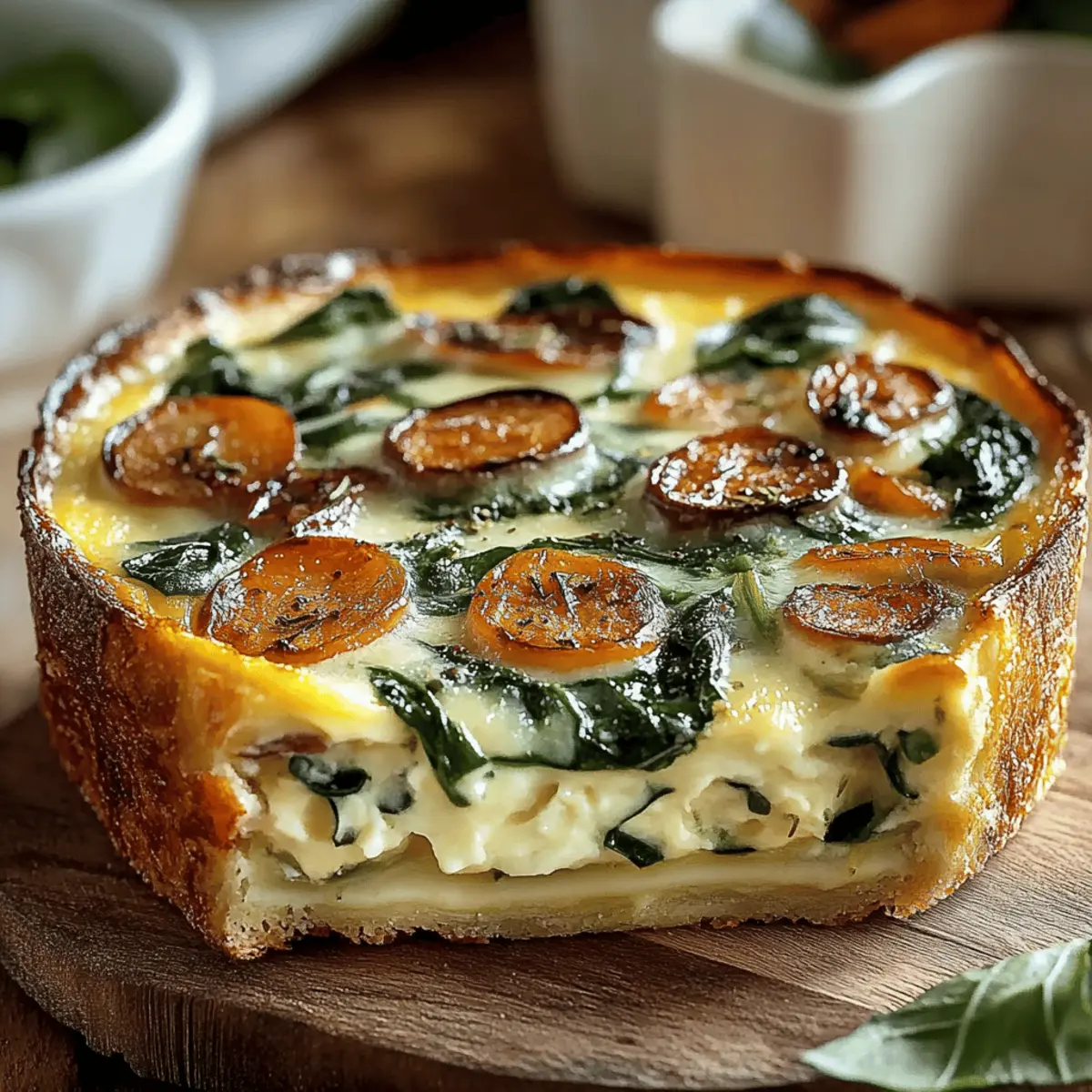 Crustless Spinach Quiche