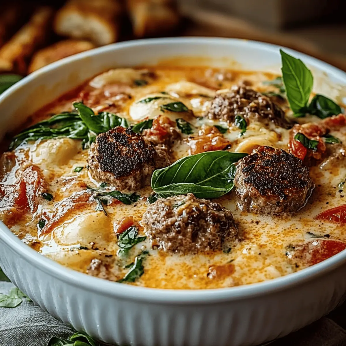 Creamy Italian Meatball Soup