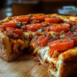 Deep-Dish Hamburger Sausage Pepperoni Pie