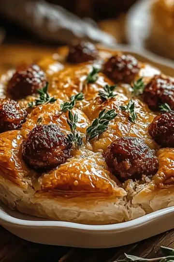 Mini Meatball Puff Pastries