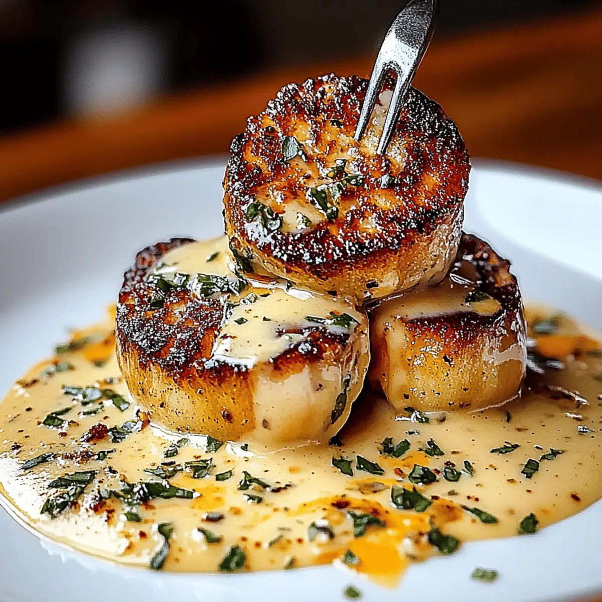 Seared Scallops with Spicy Cajun Cream Sauce