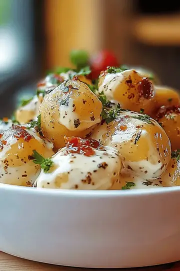 Creamy Garlic Baby Potatoes