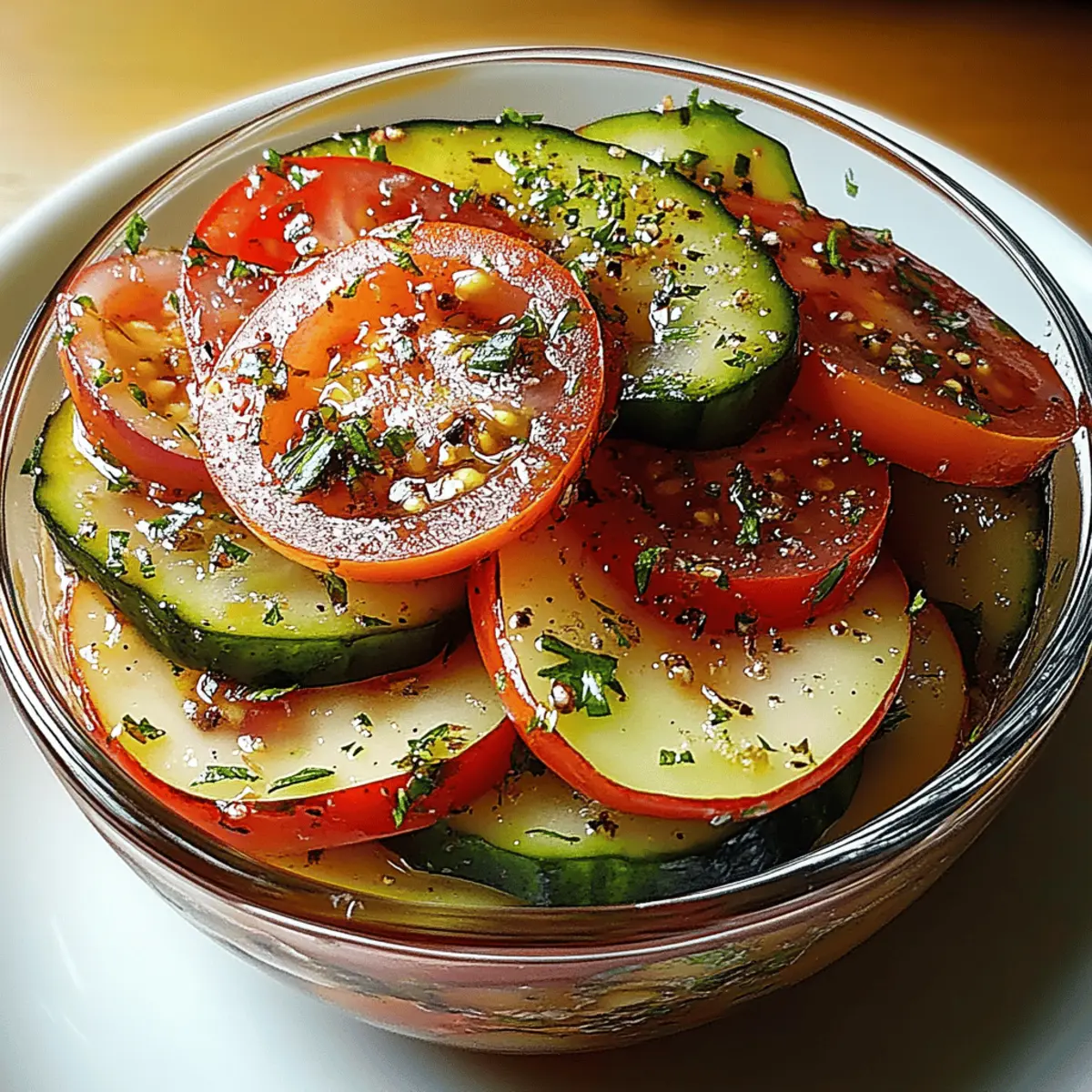 Delicious Marinated Cucumber, Onion, and Tomato Salad 4 Marinated Cucumber, Onion, and Tomato