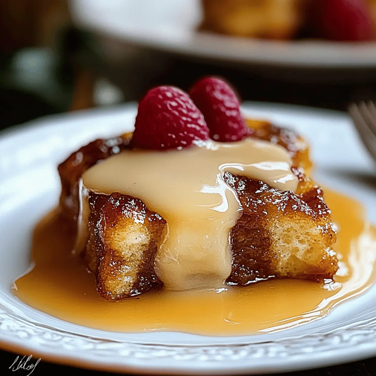 Indulgent Bread Pudding with Decadent Vanilla Sauce 4 Bread Pudding