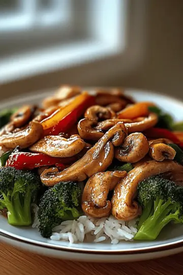 Garlic Chicken Stir-Fry with Rice
