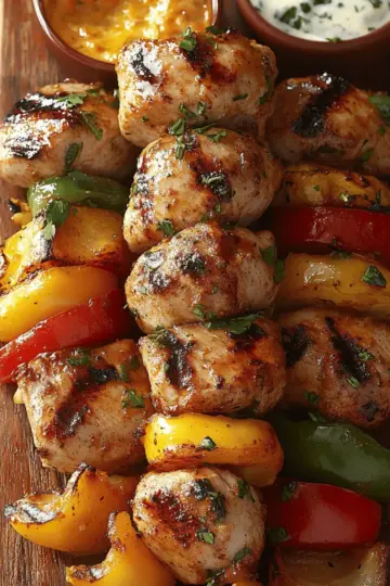 Garlicky Chicken Skewers
