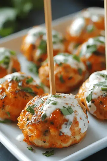 Buffalo Chicken Meatballs