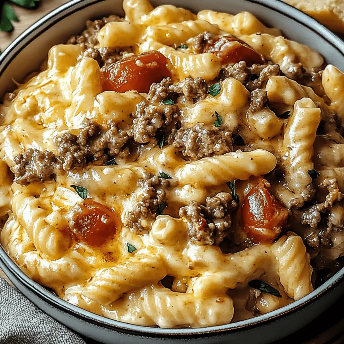 Creamy Stovetop Ground Beef Pasta