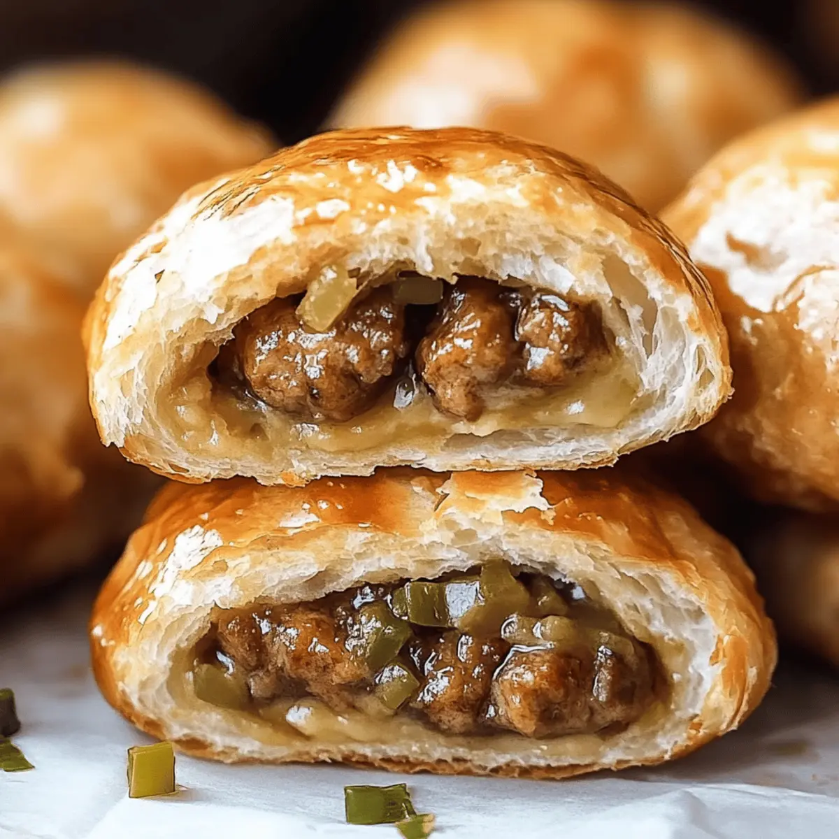 Irresistibly Cheesy Cheeseburger Meatball Stuffed Crescent Rolls 4 Cheeseburger Meatball Stuffed Crescent Rolls