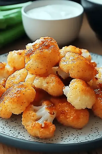 Crispy Cauliflower Buffalo Bites