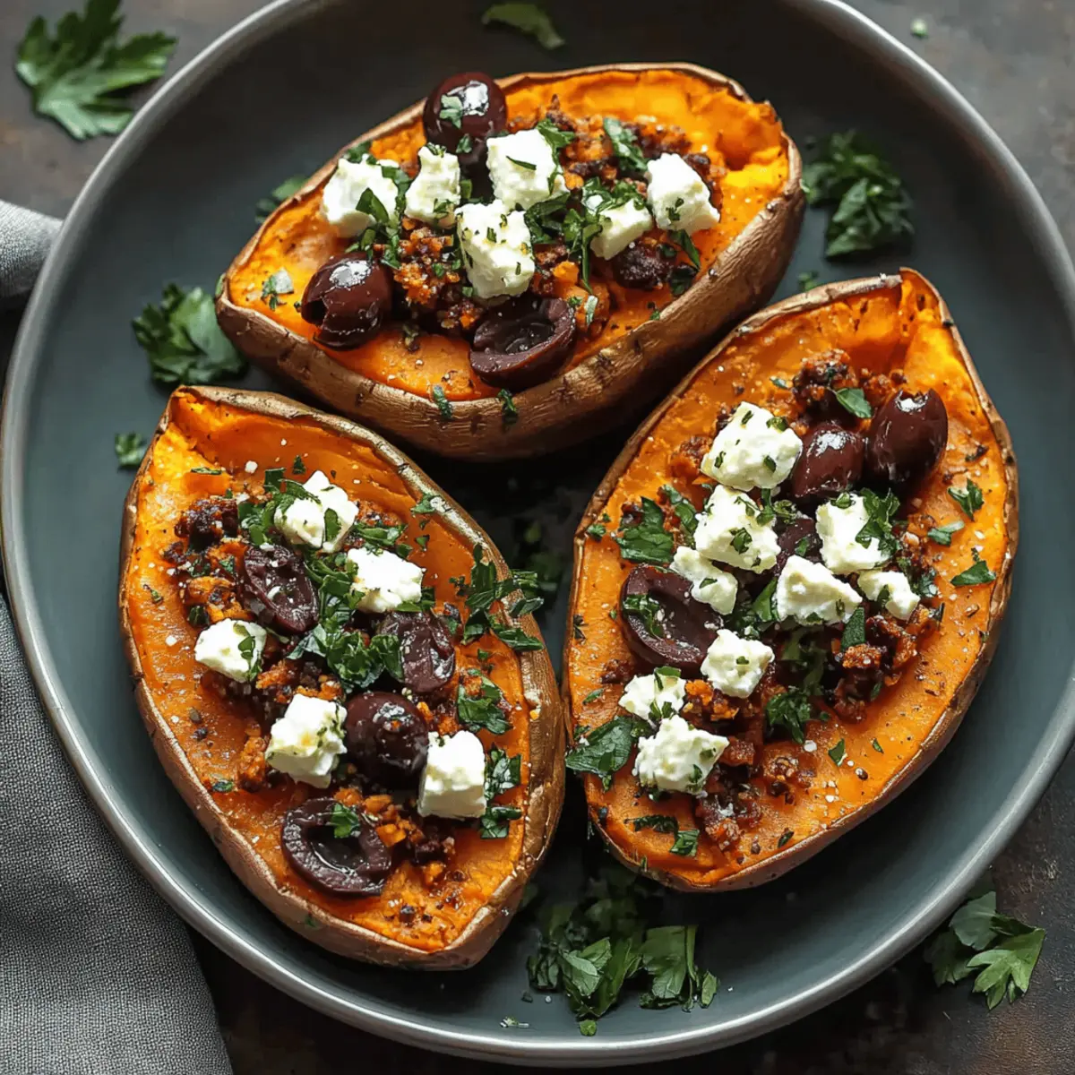 Ultimate Mediterranean Baked Sweet Potatoes with Feta and Olives 4 Mediterranean Baked Sweet Potatoes with Feta and Olives