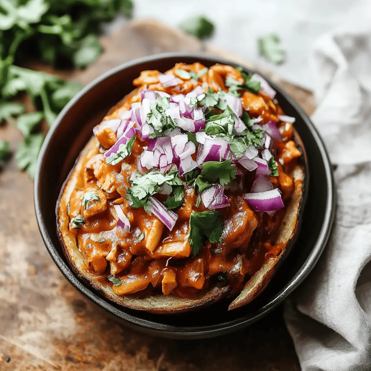 BBQ Chicken Stuffed Sweet Potatoes