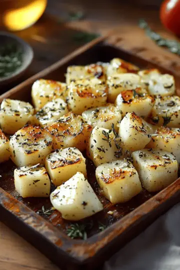 Garlic Roasted Kohlrabi