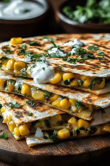 Zucchini Corn Quesadillas
