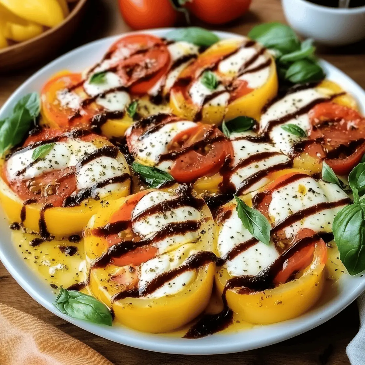 Heirloom Caprese Salad with Balsamic Reduction