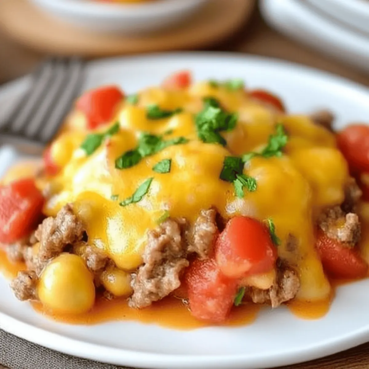 Cheesy Ground Beef and Potato Casserole