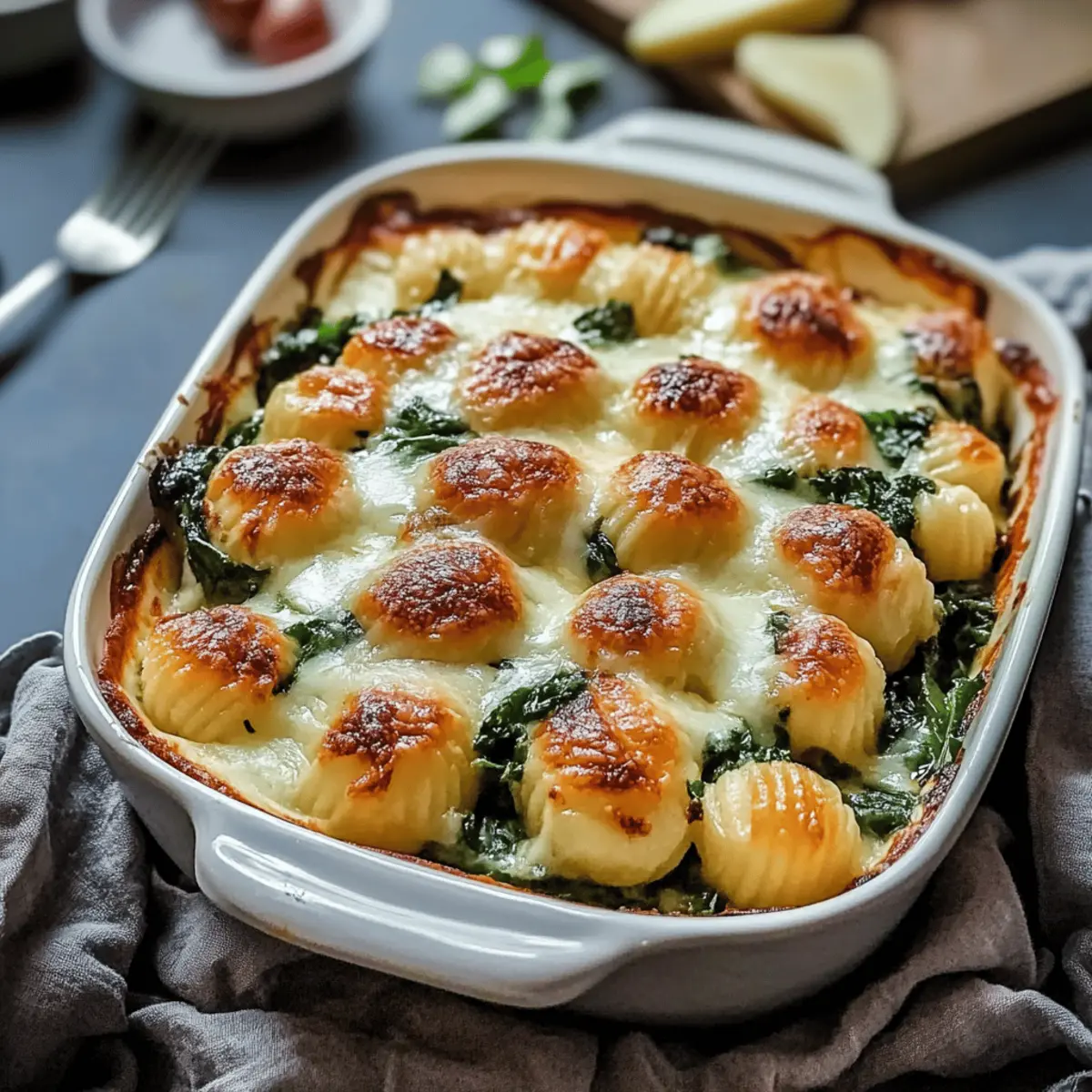 Creamy Spinach and Artichoke Gnocchi Bake nocewa