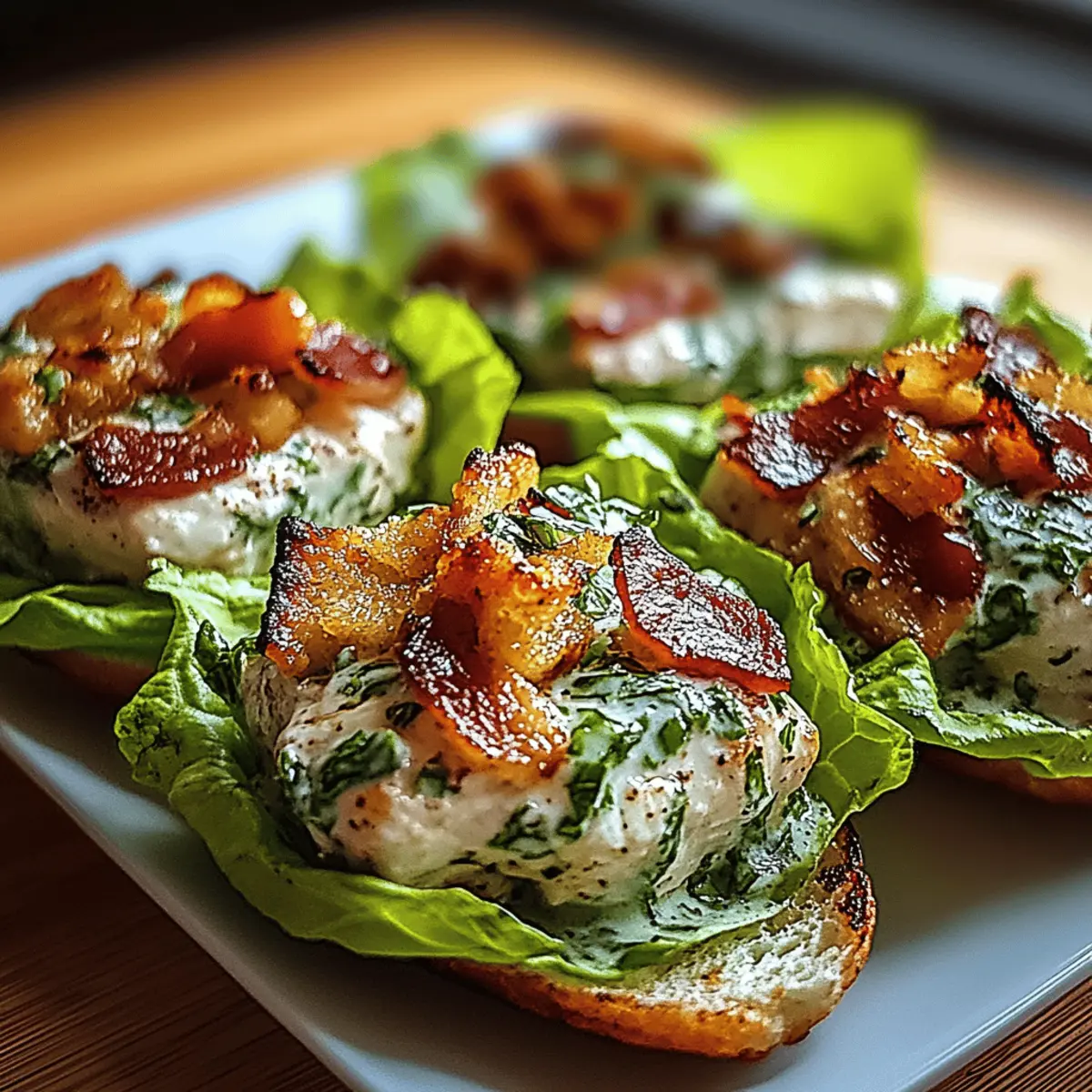 Savory Chicken Bacon Ranch Lettuce Boats for a Guilt-Free Feast 4 Savory Chicken Bacon Ranch Lettuce Boats