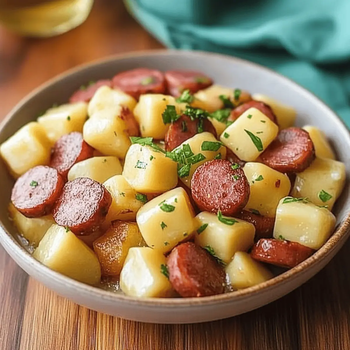 Cheesy Ranch Potatoes and Smoked Sausage