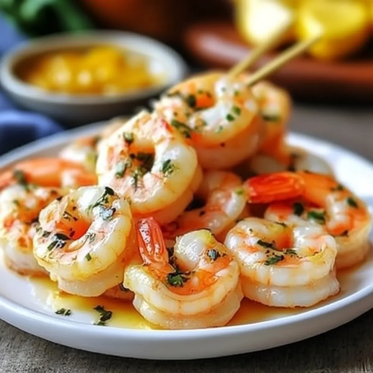 Garlic Butter Shrimp Skewers