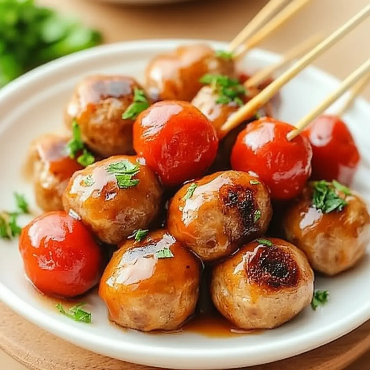 Italian Meatball Skewers
