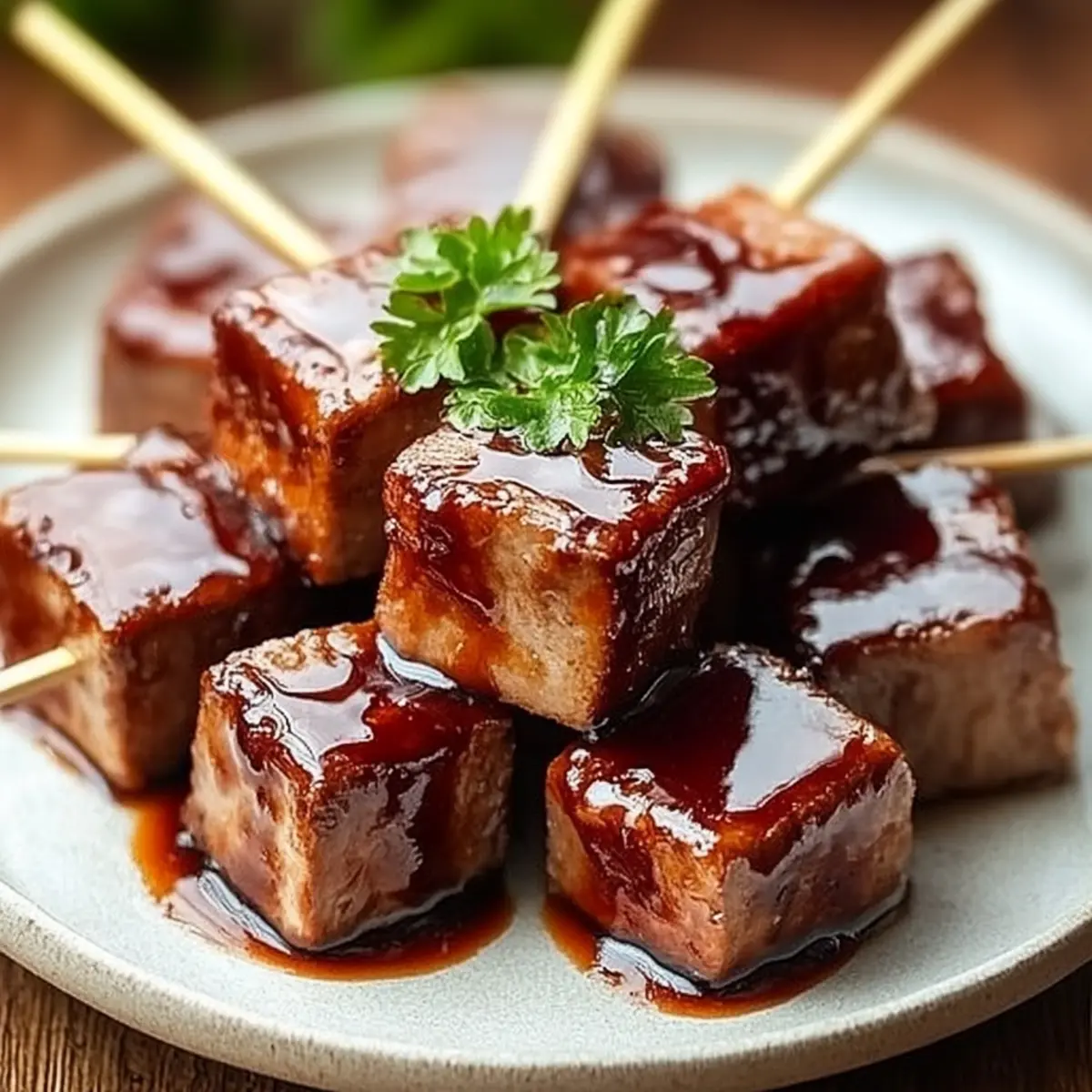 Maple-Glazed Beef Skewers