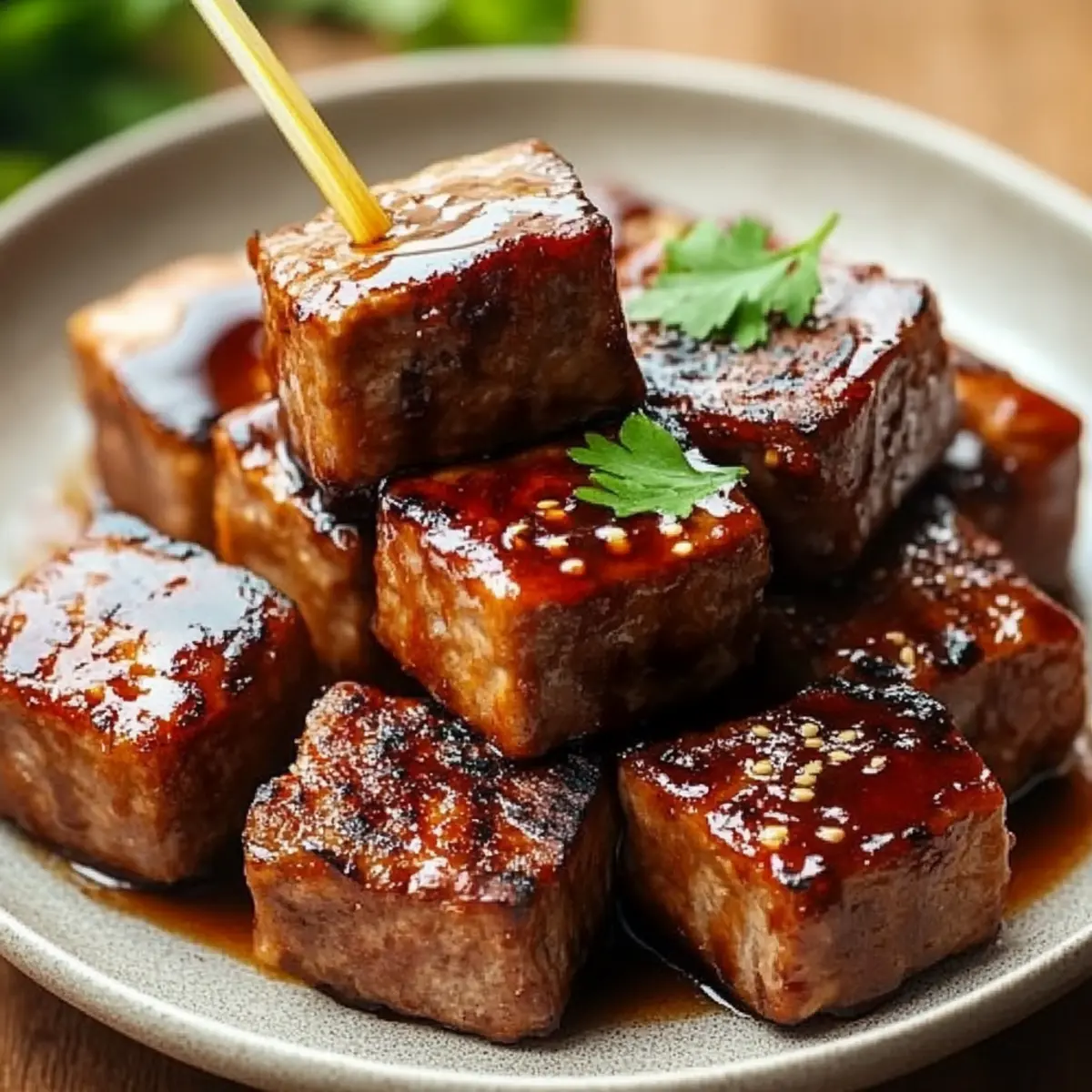 Maple-Glazed Beef Skewers