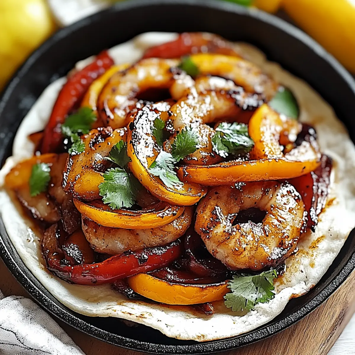 Sizzling Shrimp Fajitas