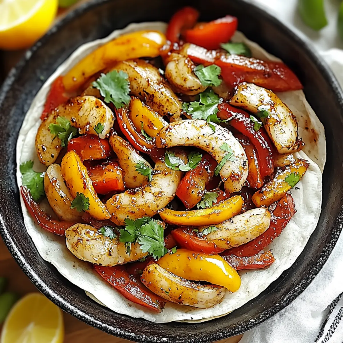 Sizzling Shrimp Fajitas