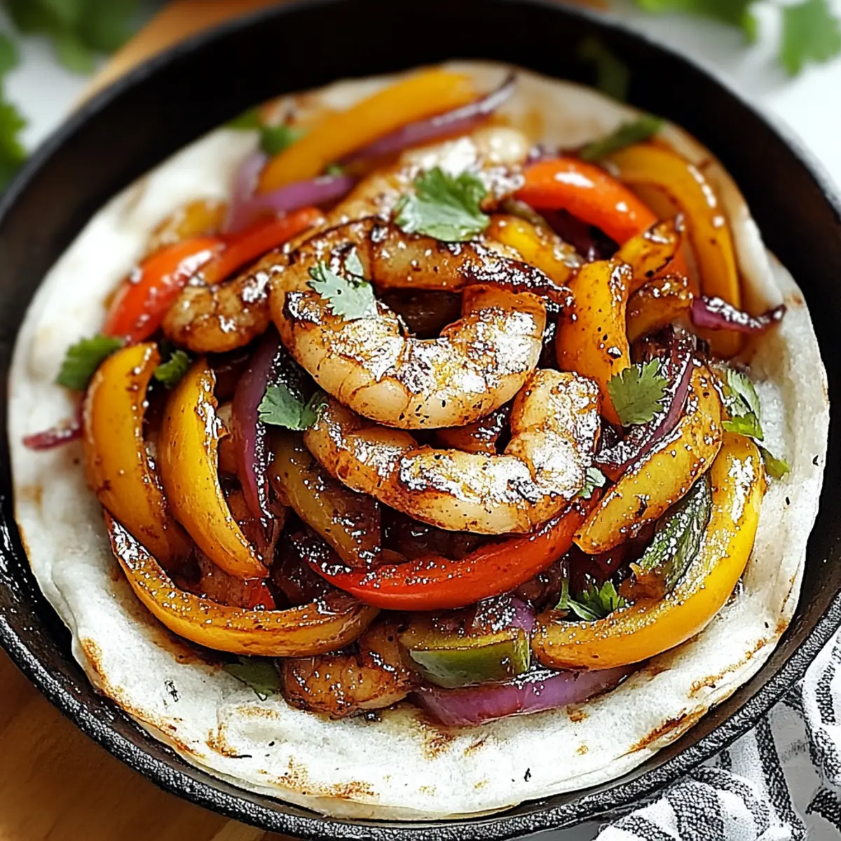 Sizzling Shrimp Fajitas