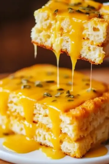 Irresistible Sweet Cornbread Squares with Honey Drizzle 22 Sweet Cornbread Squares with Honey Drizzle