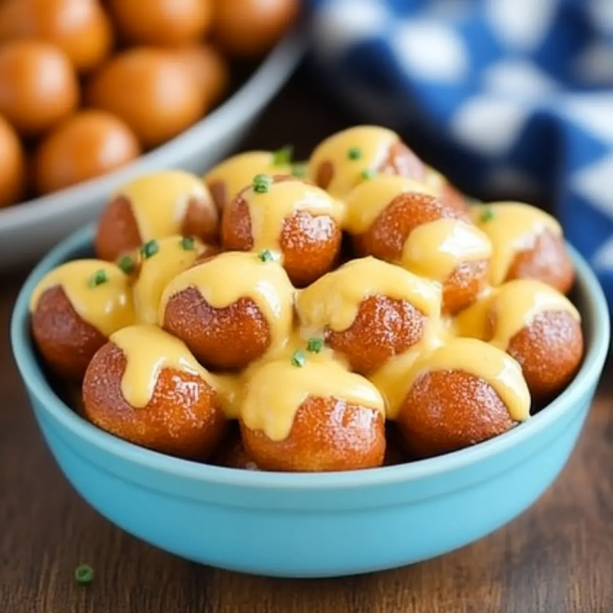 Warm Cheddar Pretzel Bites