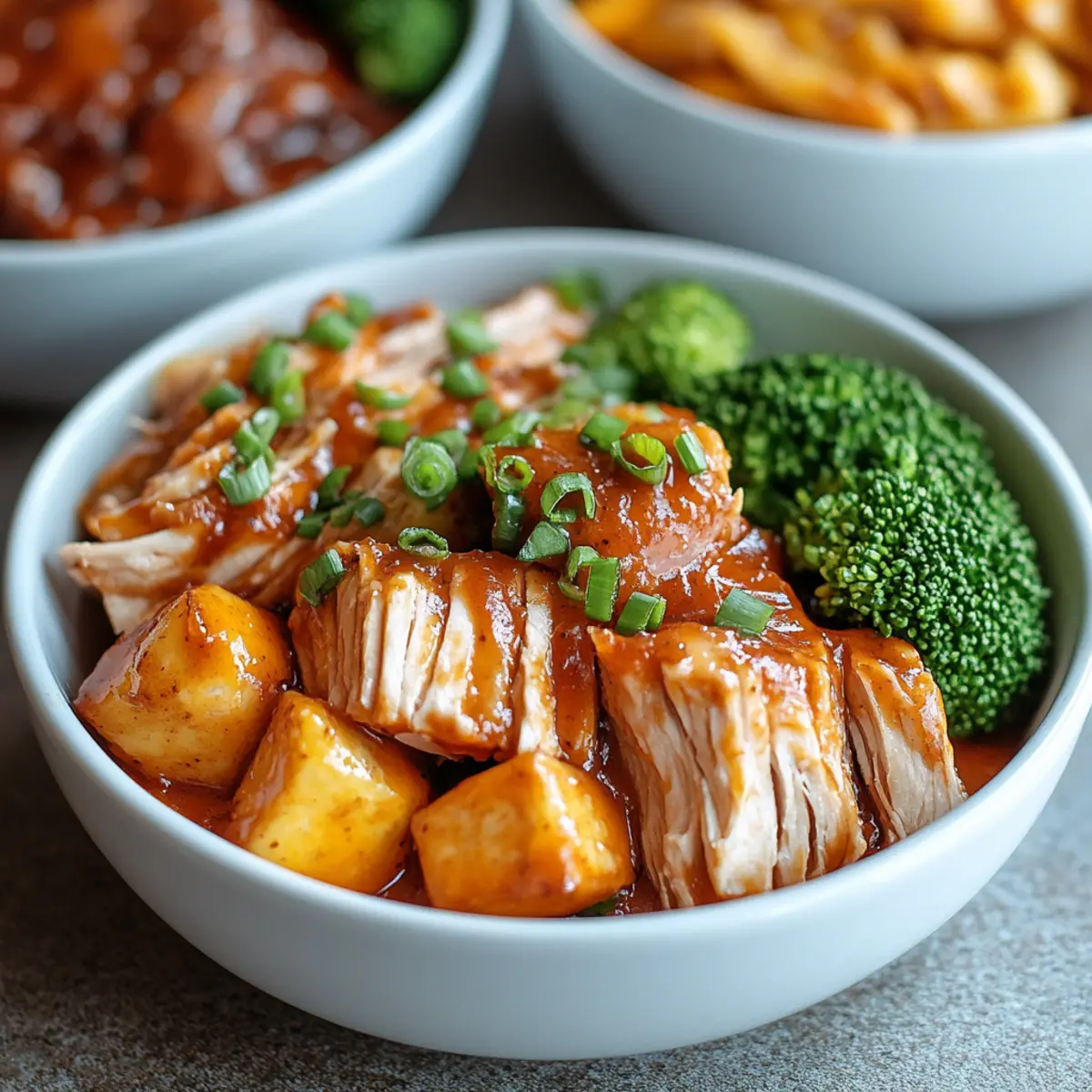 BBQ Chicken Roasted Sweet Potato Bowls