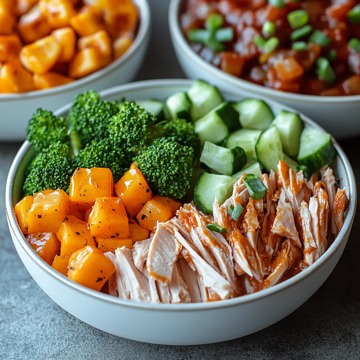 BBQ Chicken Roasted Sweet Potato Bowls