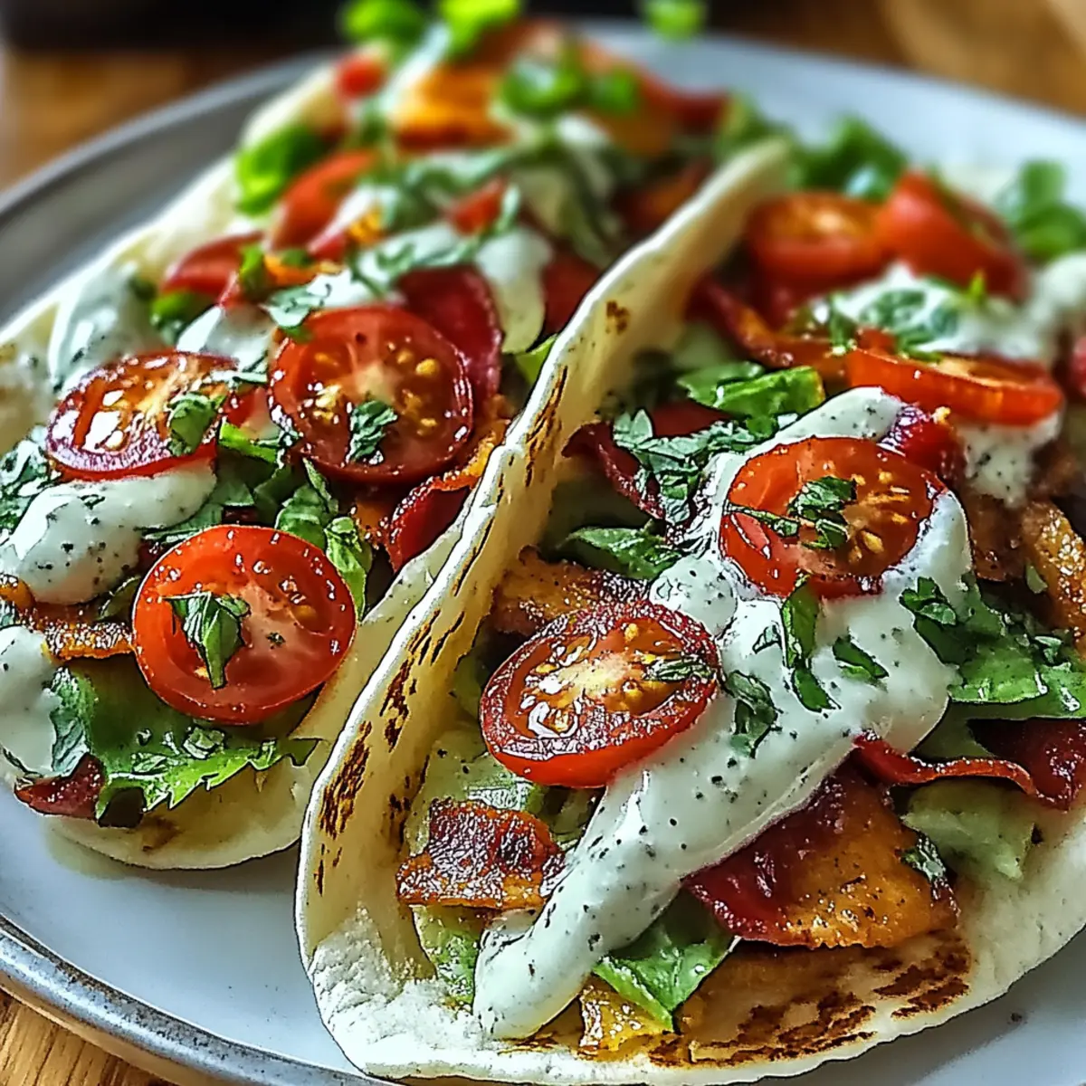 BLT Wraps with Sauce