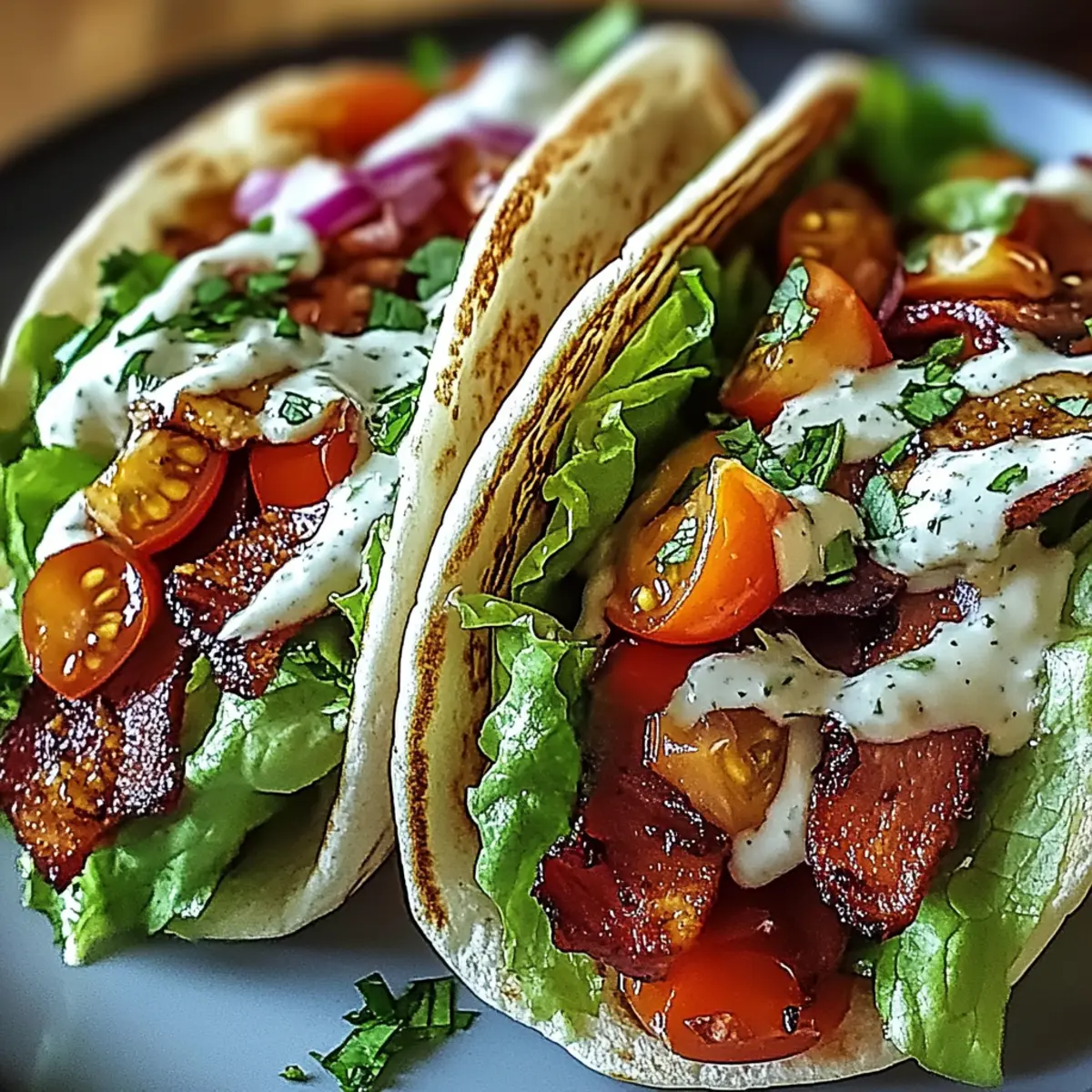 BLT Wraps with Sauce