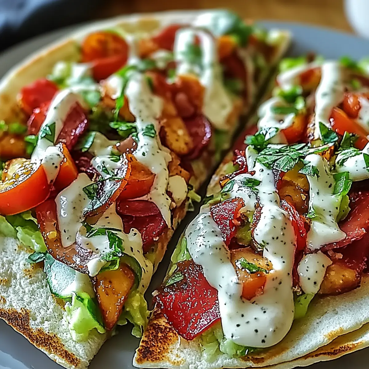 BLT Wraps with Sauce