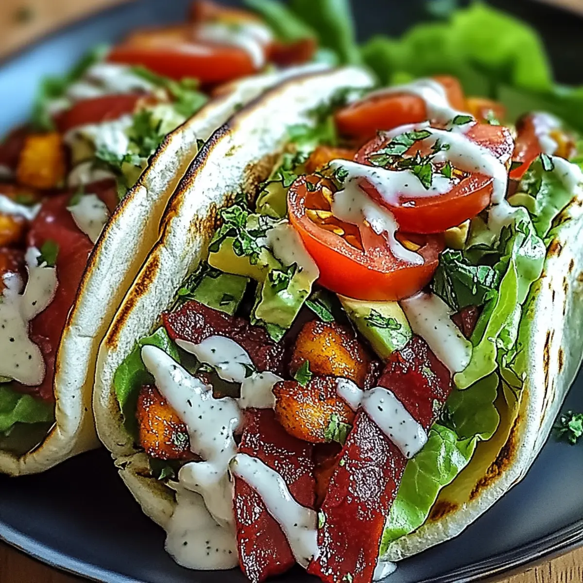 BLT Wraps with Sauce