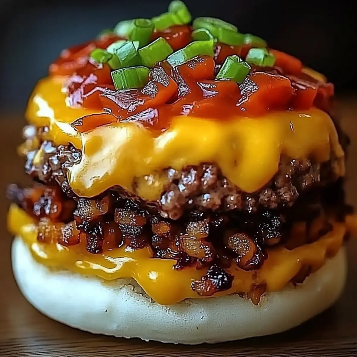 Bacon Cheeseburger Rice Stack