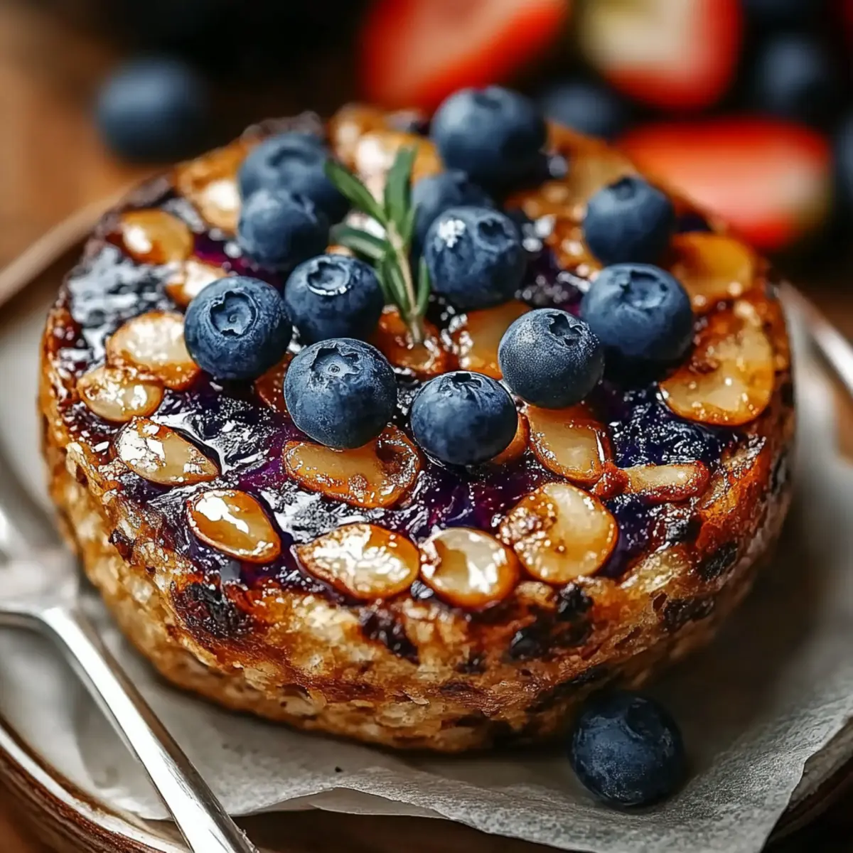 Baked Oats with Blueberries and Almonds