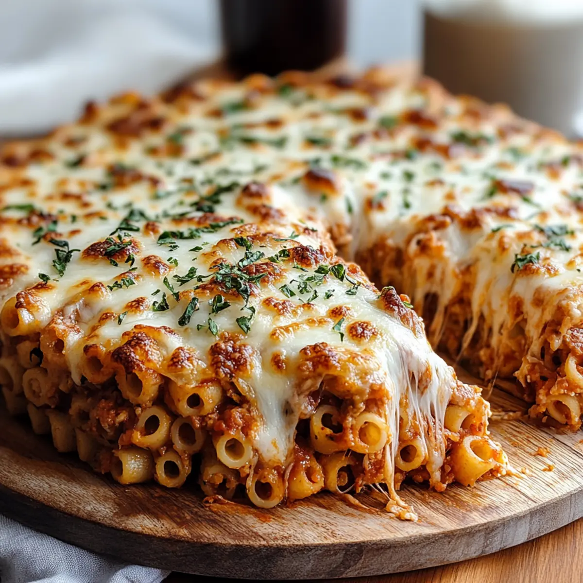 Baked Ziti with Ricotta Mozzarella