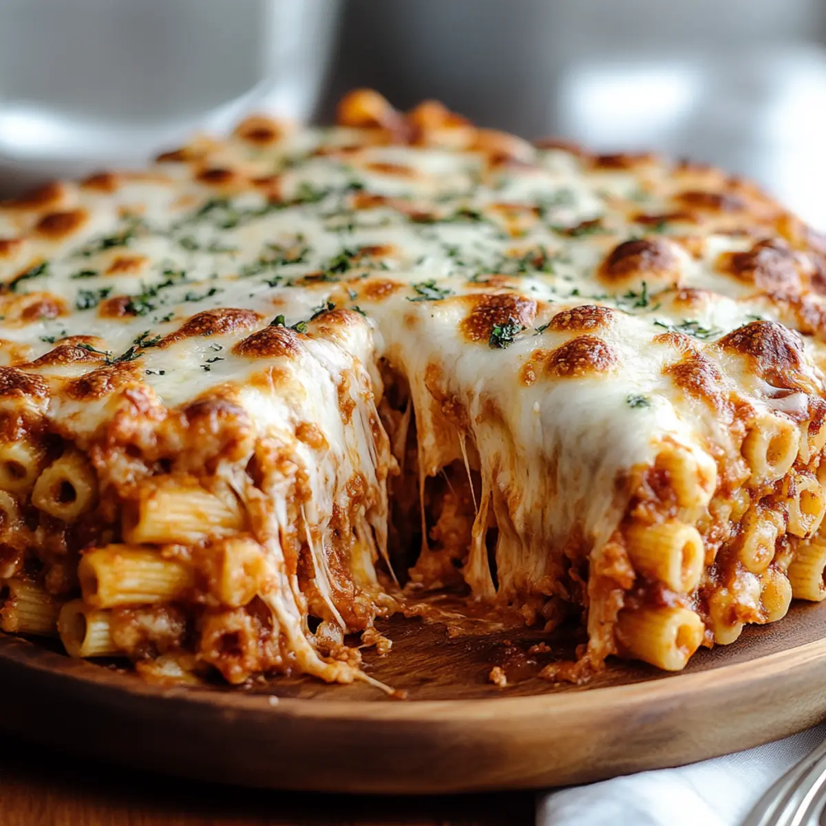 Baked Ziti with Ricotta Mozzarella