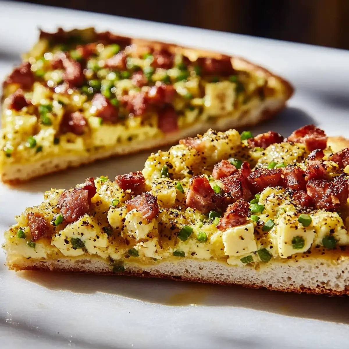 Breakfast Pizza on a Tortilla