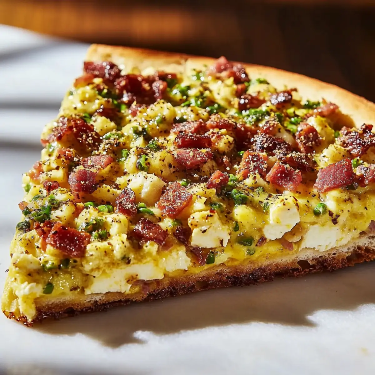 Breakfast Pizza on a Tortilla