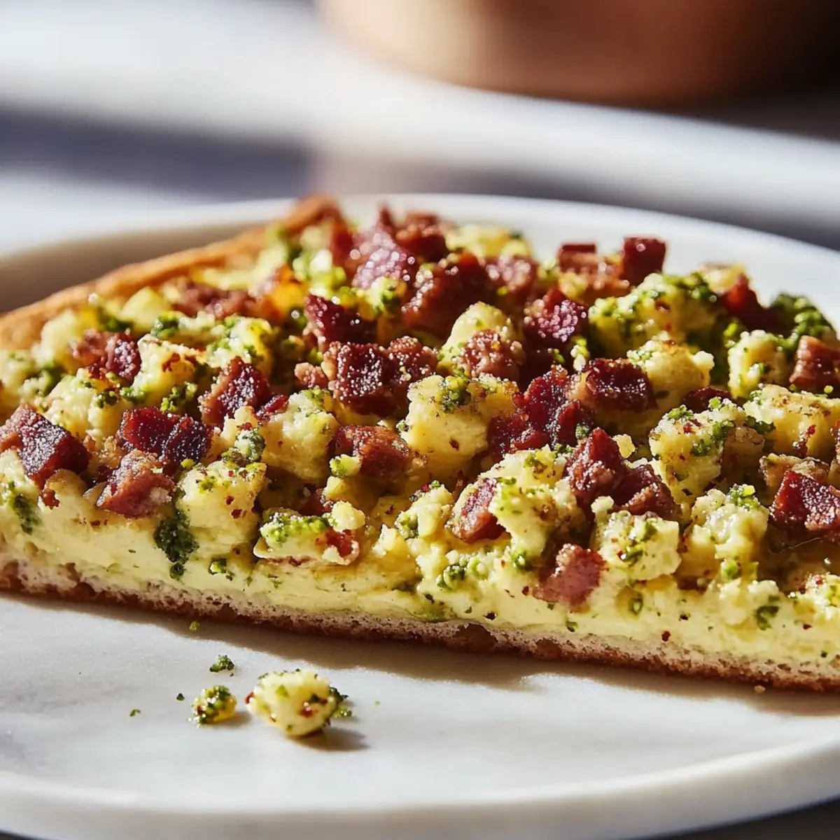 Breakfast Pizza on a Tortilla