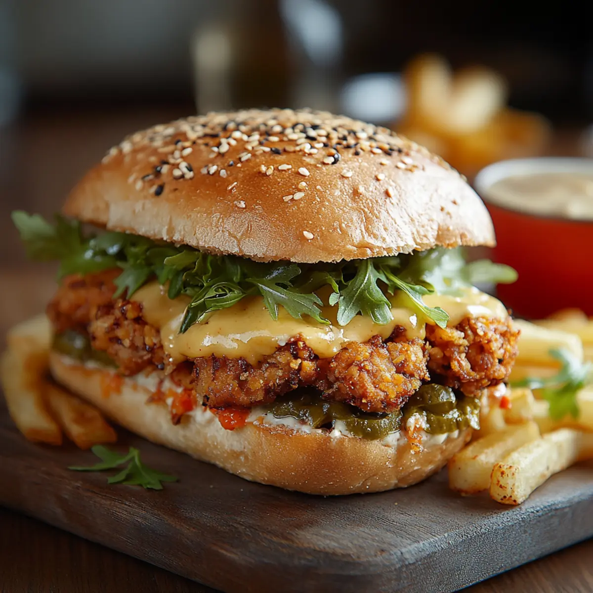 Chicken and Fries Stuffed Buns