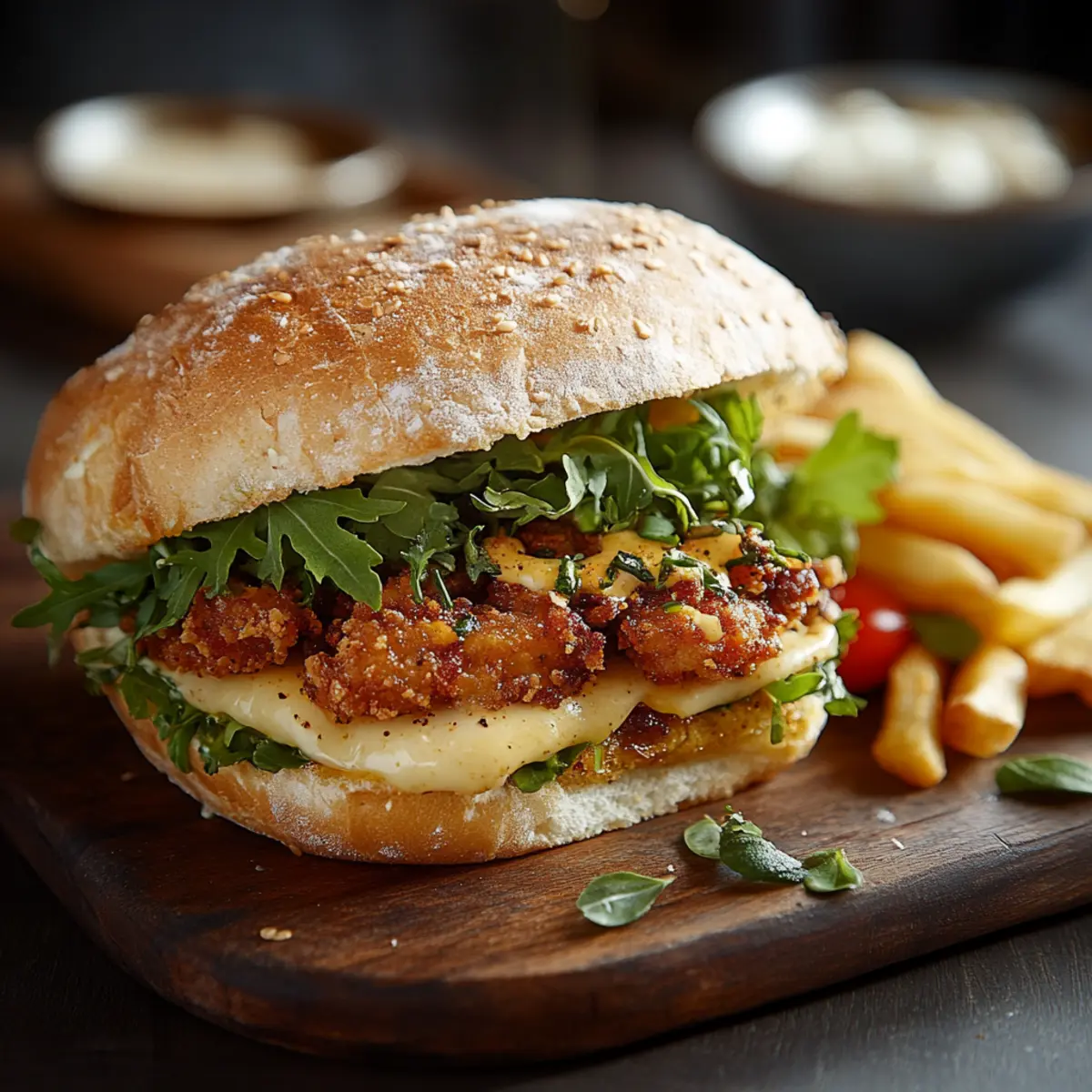 Chicken and Fries Stuffed Buns