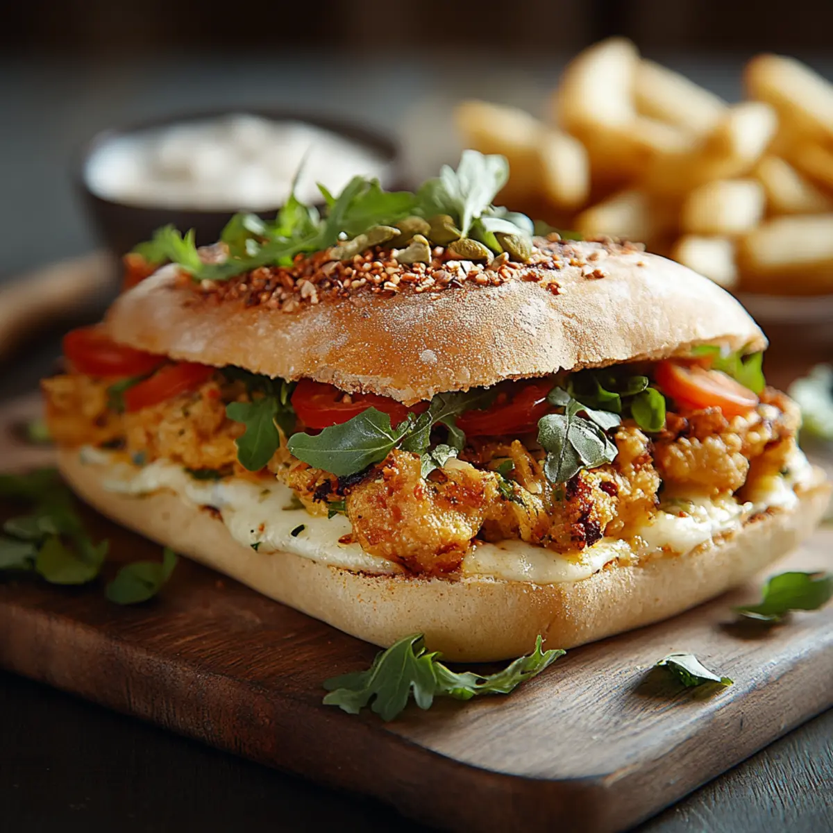 Chicken and Fries Stuffed Buns