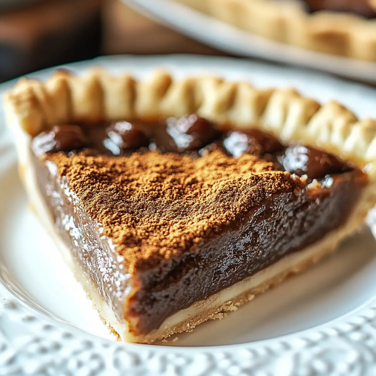 Christmas Chocolate Chess Pie
